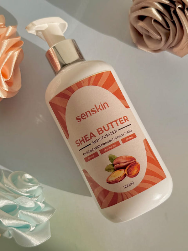 "Senskin Glow & Clear Bundle – Vitamin C Serum, Shea Butter Moisturizer & Anti-Acne Serum"