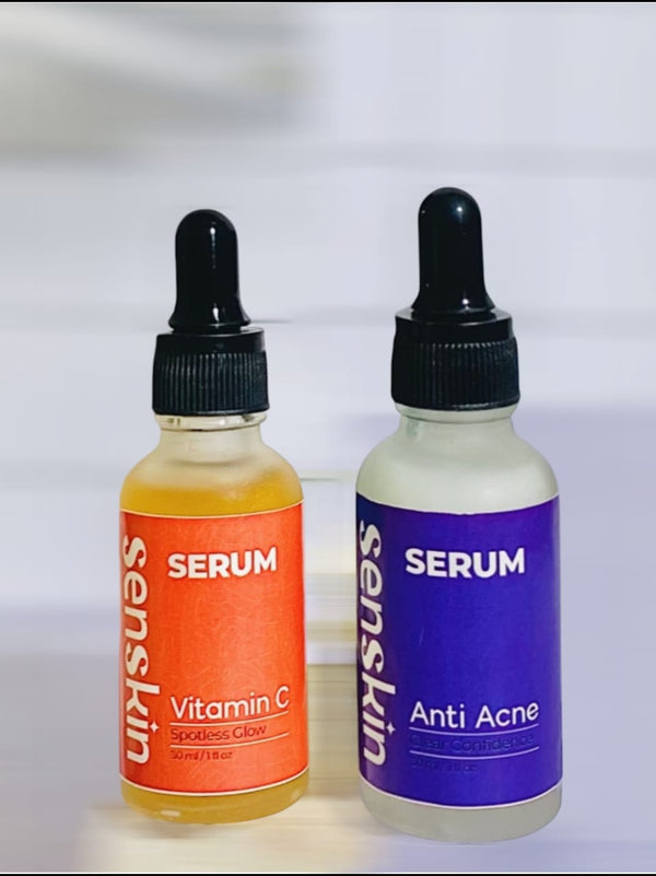 Clear & Glow Duo – Anti-Acne + Vitamin C Serums